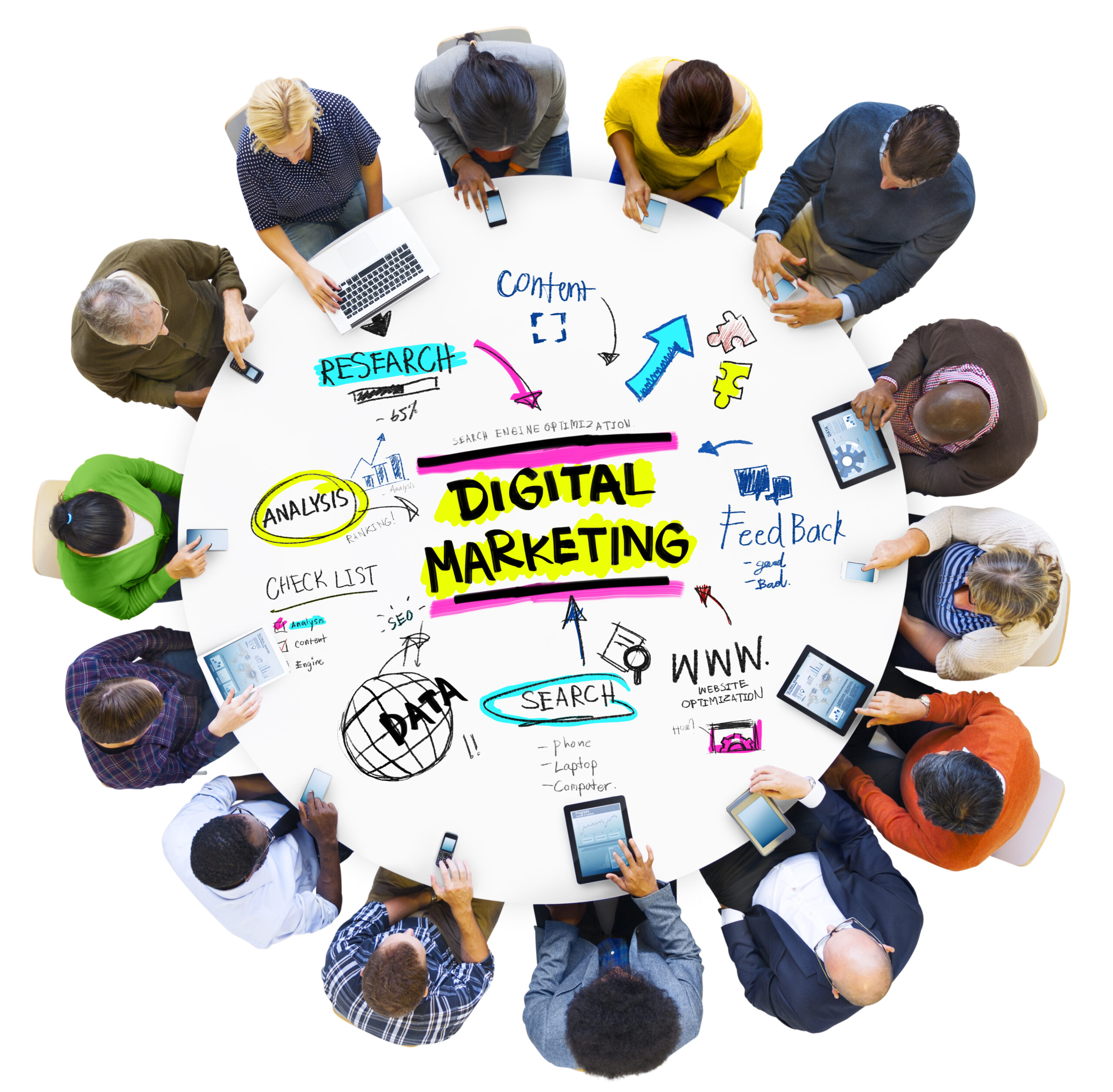 Digital Marketing Branding Strategy Online Media Concept